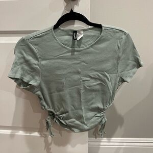 Pastel Green Cute Summer Crop Top